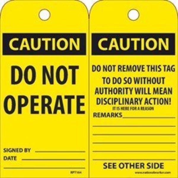 Nmc TAGS, CAUTION, DO NOT OPERATE,  RPT164